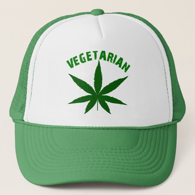 Gorra De Camionero vegetariano, vegetarianos, veggie, (Anverso)