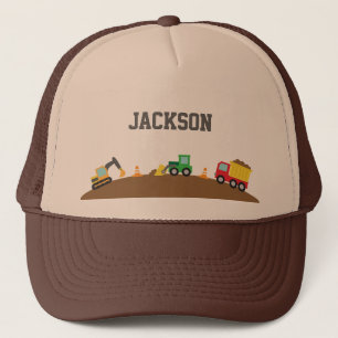 Gorra De Camionero Vehículos de Construcción Lindos Para Niños