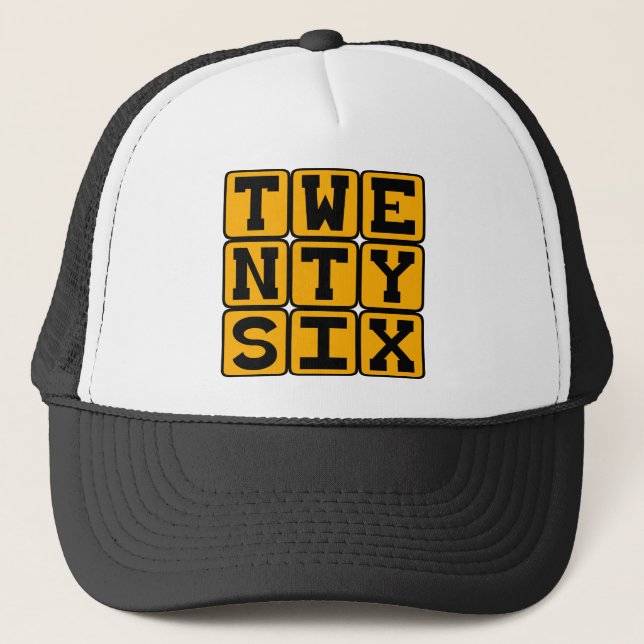 Gorra De Camionero Veintiséis, Número 26 (Anverso)