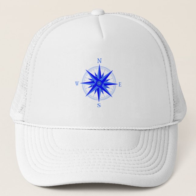 Gorra De Camionero Vela - Camisas Náuticas Rosa Viento (Anverso)