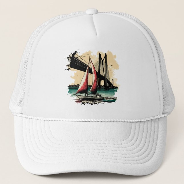 Gorra De Camionero Vela en la Bahía (Anverso)