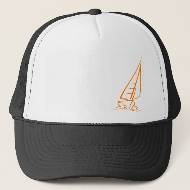 Gorra De Camionero Vela naranja (Anverso)