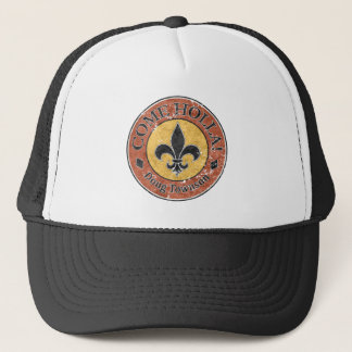 Gorra De Camionero ¡Ven Holla! Logotipo del círculo de Fleur-de-lis