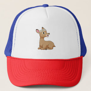 Gorra De Camionero Venado con flores de margarita
