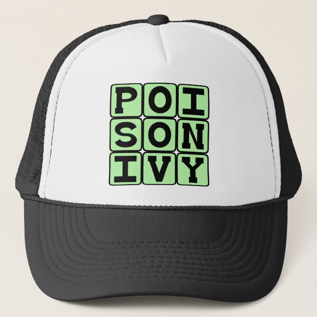 Gorra De Camionero Veneno marfil, planta picante (Anverso)