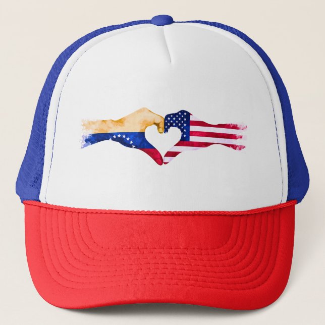 Gorra De Camionero 🇻🇪❤️🇺🇸 “Venezolano en USA”  (Anverso)