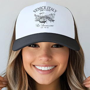Gorra De Camionero Venice Italy Vintage Old Landscape