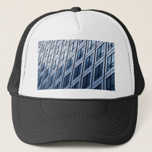 Gorra De Camionero Ventanas grises azules abstractas