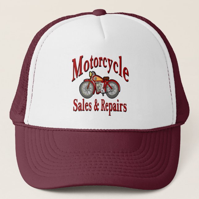 Gorra De Camionero Ventas y reparaciones de motocicletas (Anverso)