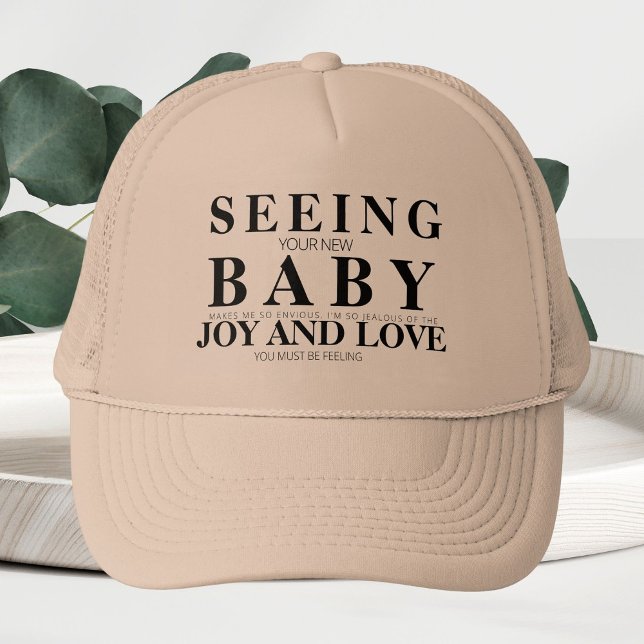 Gorra De Camionero Ver tu Recién nacido alegría y amor (Subido por el creador)