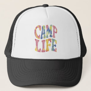 Gorra De Camionero Verano de camping Chicas Campamento de vida Tie-Di