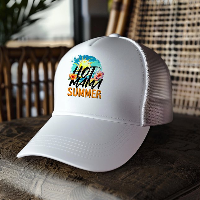 Gorra De Camionero Verano de mamá caliente (Hot Mama Summer Trucker Hat)
