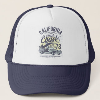 Gorra De Camionero Verano del Paraíso de Surf de la Costa Oeste de Ca