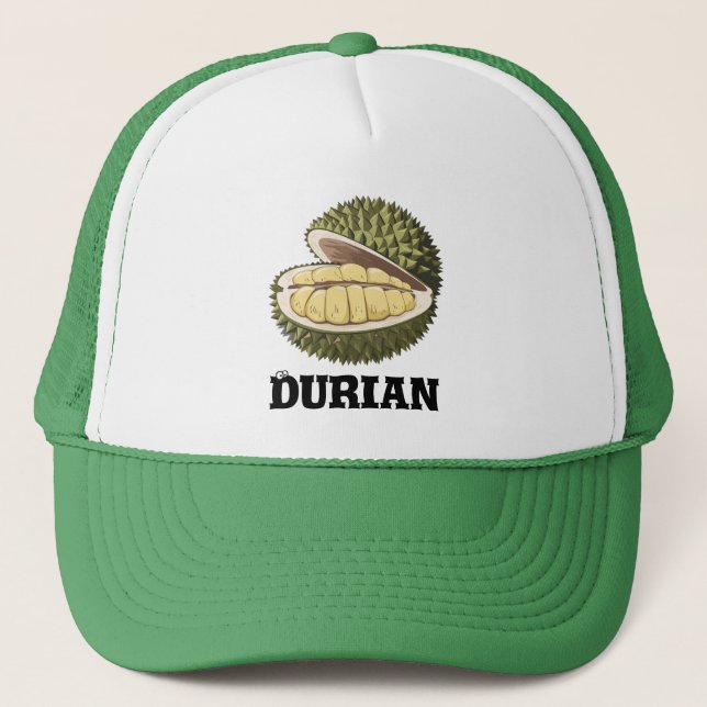 Gorra De Camionero Verde de fruta durión (Anverso)