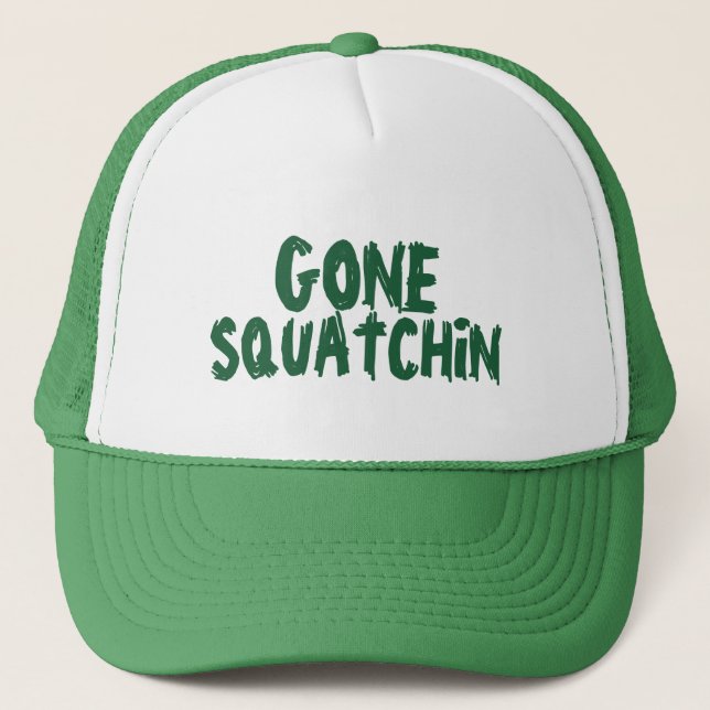 Gorra De Camionero Verde ido de Squatchin (Anverso)
