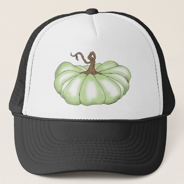 Gorra De Camionero verde llano de calabaza (Anverso)