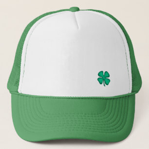 Gorra de camionero verde Lucky 4 Leaf Irish Clover