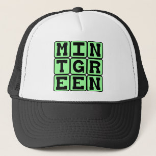 Gorra De Camionero Verde Menta, Color