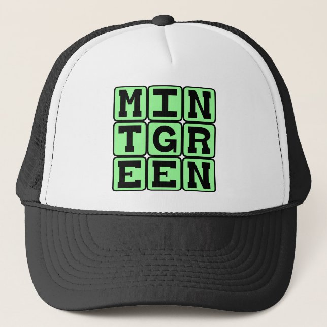 Gorra De Camionero Verde Menta, Color (Anverso)