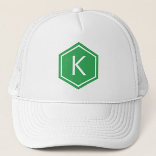 Gorra De Camionero Verde monograma moderno