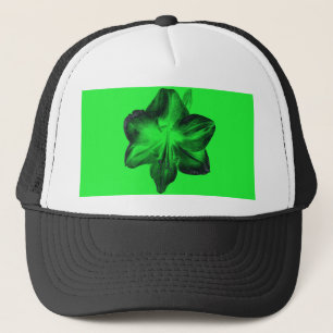 Gorra De Camionero Verde oscuro sobre Amaryllis verde claro