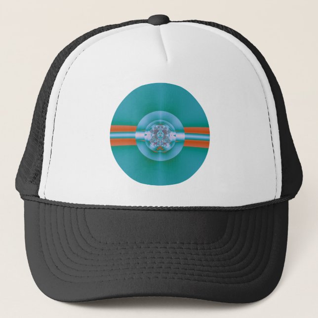 Gorra De Camionero Verde psicodélico (Anverso)