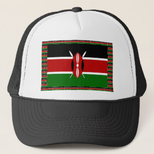 Gorra De Camionero Verde Rojo Negro: Hermoso diseño de arte con bande