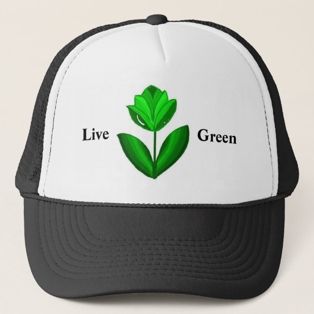 Gorra De Camionero Verde vivo (Anverso)