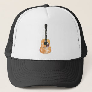 Gorra De Camionero Vertical de la guitarra acústica apenada