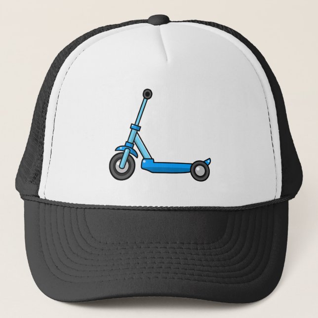 Gorra De Camionero Vespa azul del retroceso/del empuje del dibujo (Anverso)