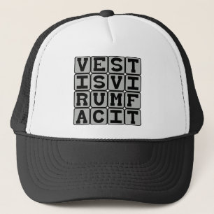 Gorra De Camionero Vestus Virum Facit, La Ropa Hace Al Hombre Latín