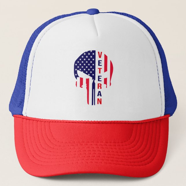 Gorra De Camionero Veterano Castigo Estadounidense (Anverso)