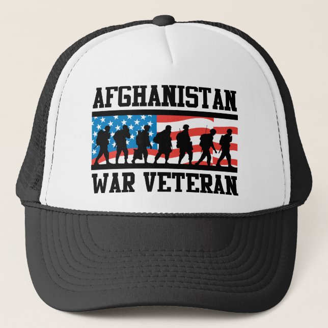 Gorra De Camionero Veterano de guerra de Afganistán (Anverso)