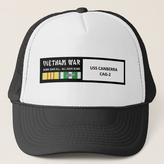 GORRA DE CAMIONERO VETERANO DE GUERRA DE USS CANBERRA VIETNAM (Anverso)