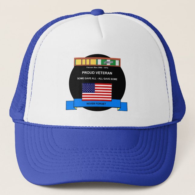 Gorra De Camionero Veterano de guerra de Vietnam - nunca olvide (Anverso)