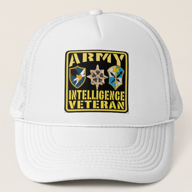 Gorra De Camionero Veterano de la inteligencia del ejército (Anverso)