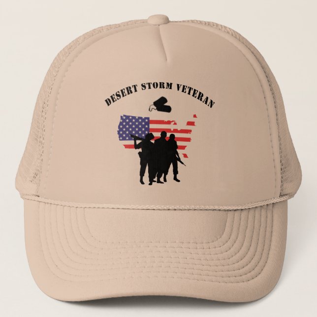 Gorra De Camionero Veterano de tormenta de desierto (Anverso)