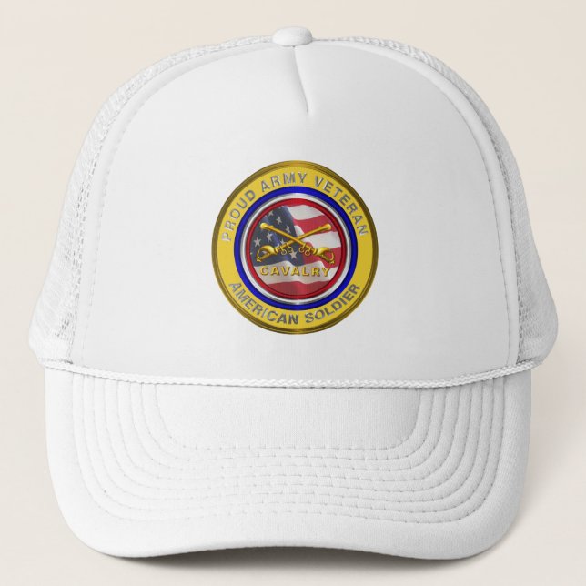 Gorra De Camionero Veterano del Ejército Orgulloso Caballero Soldado (Anverso)