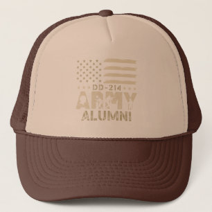 Gorra De Camionero Veterano militar de bandera de EE.UU. de exalumnos