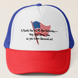 Gorra De Camionero Veteranos del Azul Blanco Rojo