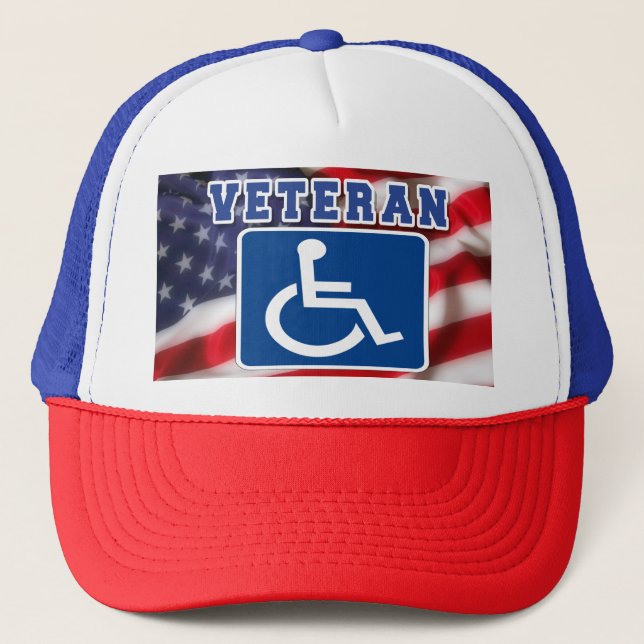 Gorra De Camionero Veteranos discapacitados de los Estados Unidos (Anverso)