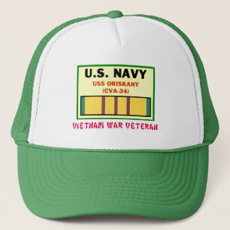 GORRA DE CAMIONERO VETERINARIO DE LA GUERRA DE CVA-34 ORISKANY