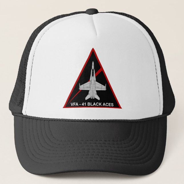Gorra De Camionero VFA - 41 Combatientes Escuadrón de Aces Negros 3 (Anverso)