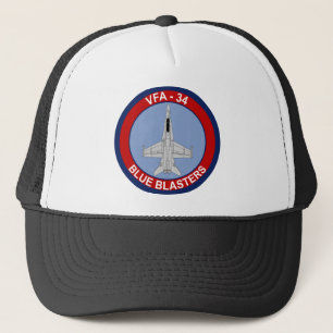 Gorra De Camionero VFA - escuadrón de caza 34 - arenadores azules