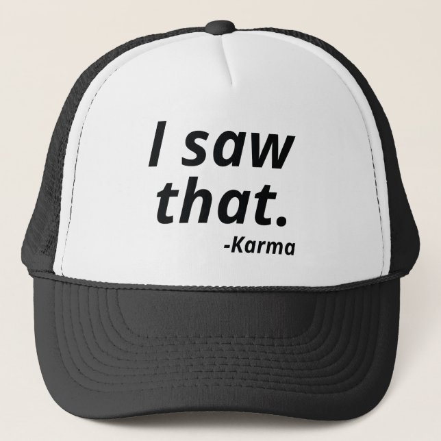 Gorra De Camionero Vi Ese Karma (Anverso)