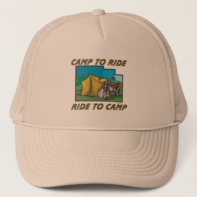 Gorra De Camionero Viajar al campamento (Anverso)