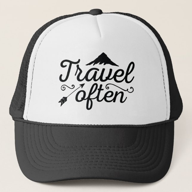Gorra De Camionero Viajar con frecuencia (Anverso)