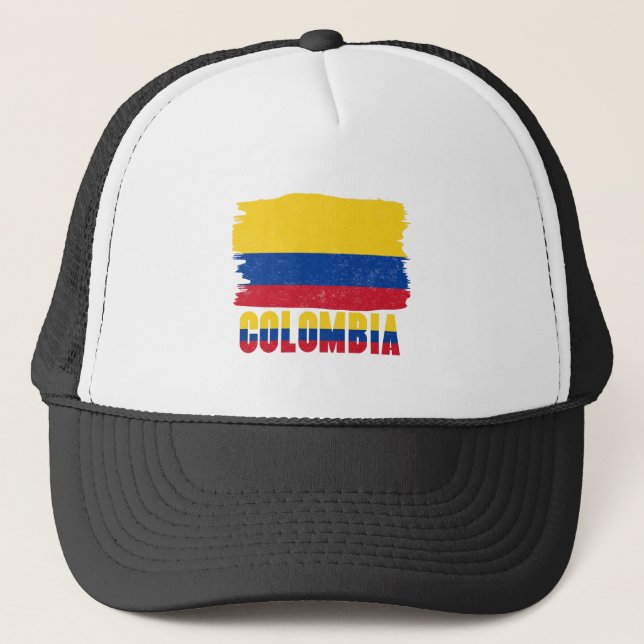 Gorra De Camionero Viaje de bandera nacional de Colombia (Anverso)