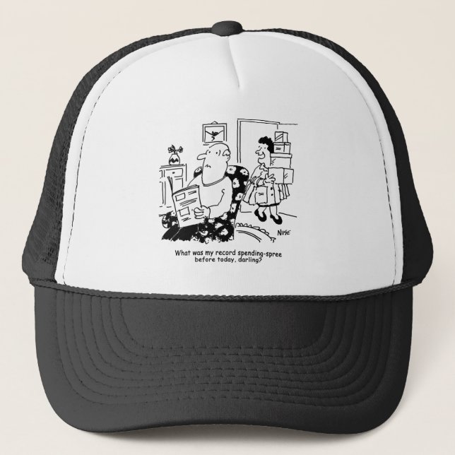 Gorra De Camionero Viaje de compras. Gasto de registro. Sobreviviendo (Anverso)
