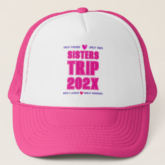 Gorra De Camionero Viaje de Hermanas 202X Año Personalizado Vacacione